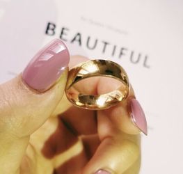 New 18 k gold men’s wedding ring engagement ring wedding