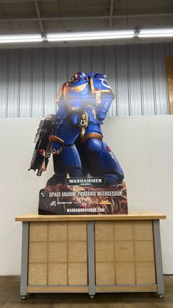 Warhammer Space Marine cutout 48”x 90” tall