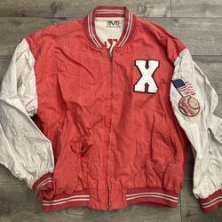 Vintage 90s Mirage Cuban Giants Negro League Baseball Reversible Jacket XL vtg