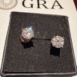 Moissanite/Diamond Earrings