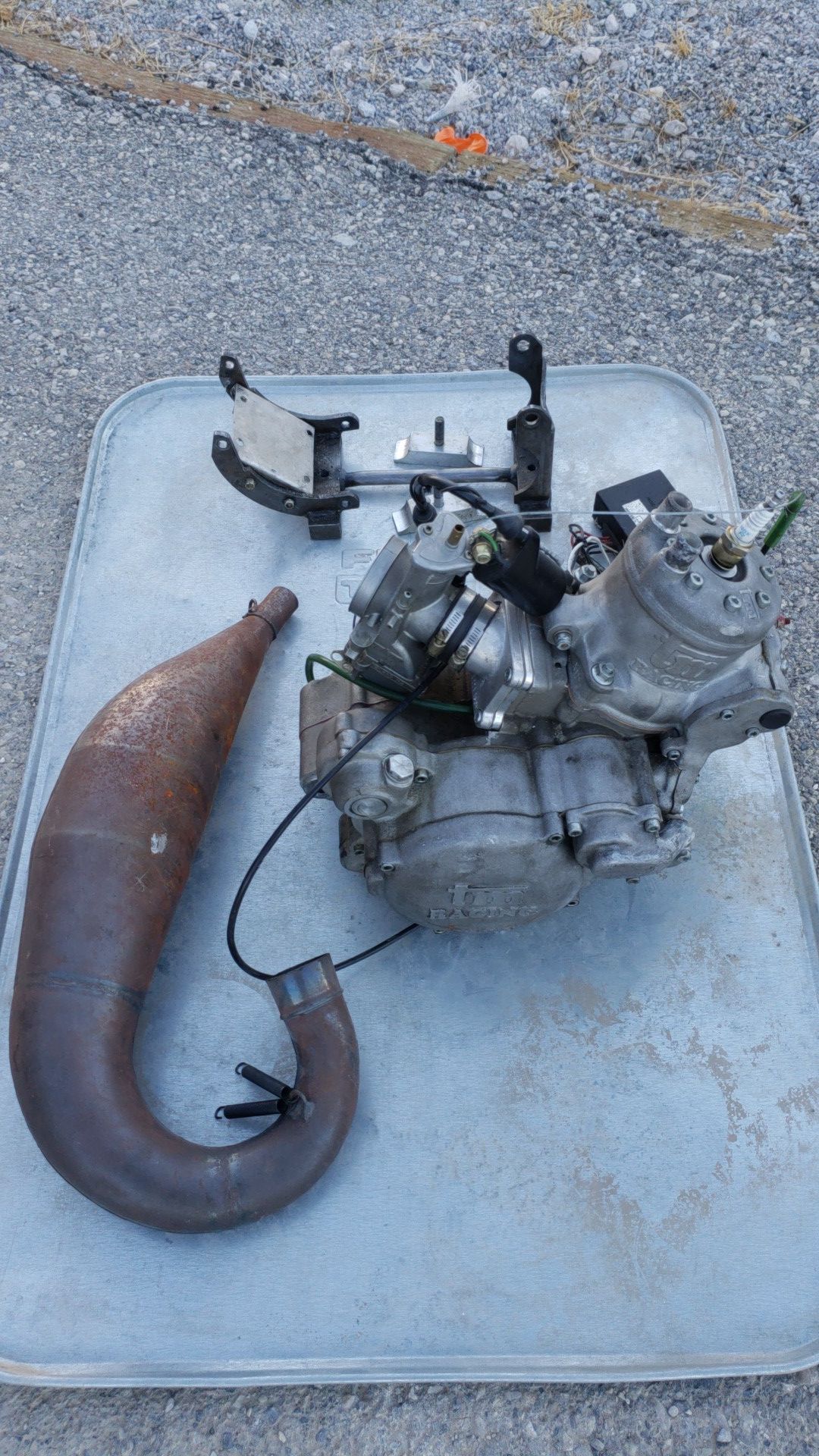 TM125 shifter kart engine pipe and frame mount for Sale in Las Vegas, NV OfferUp