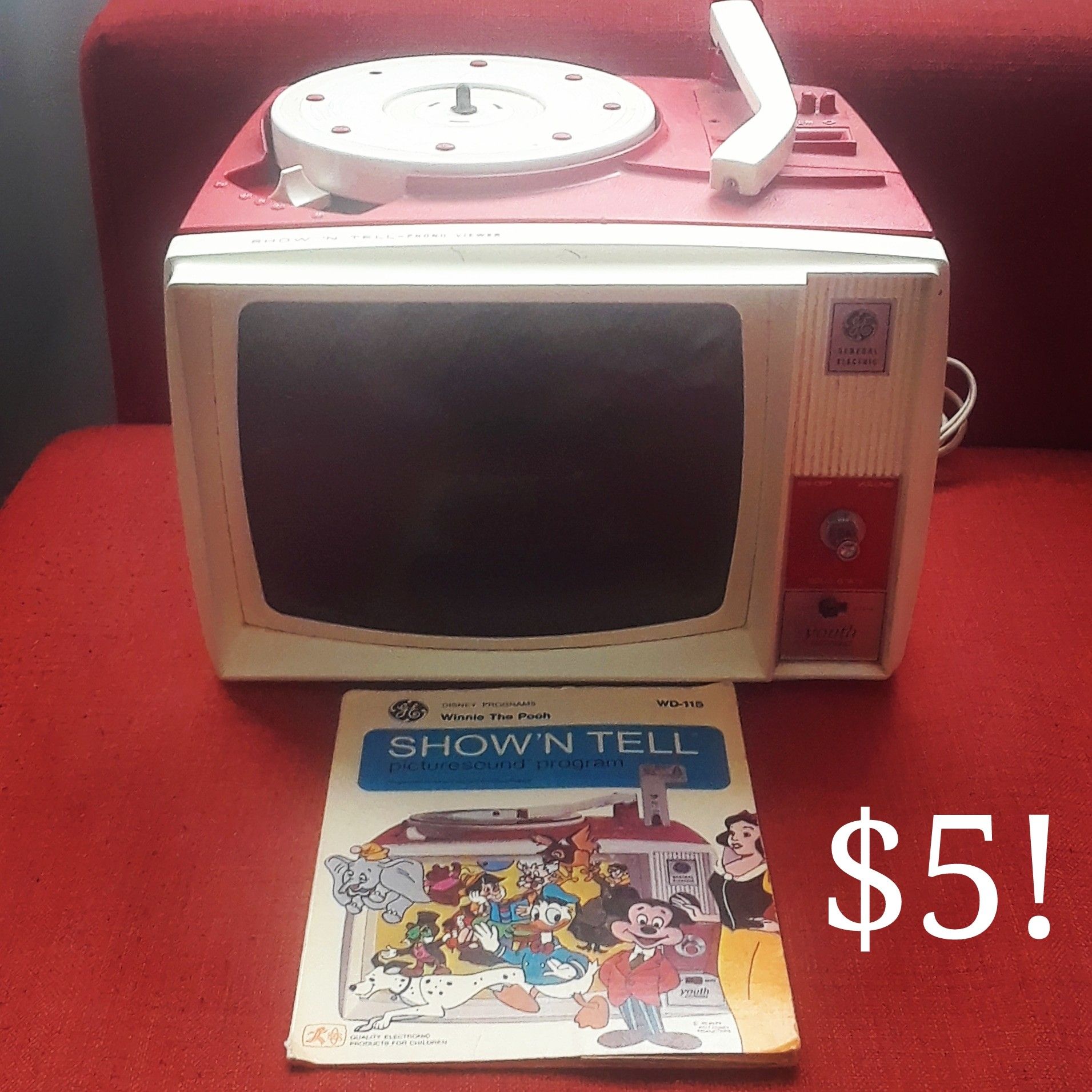 Vintage "Show 'N Tell - Phono Viewer" '60s record player tv film projector