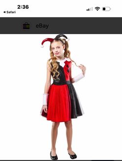costume, kids size Harley Quinn, Halloween costume, kids size 8/10