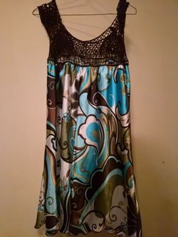 Boho Paisley Print top with Crochet Top