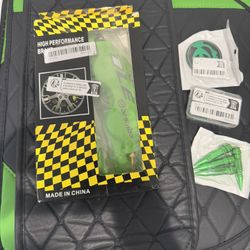 Car Mat Set- Brake Pad, Wheel Center, Tire Air, License Plate Cover With Free Stuff