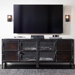 Restoration Hardware Metal Industrial Media Console