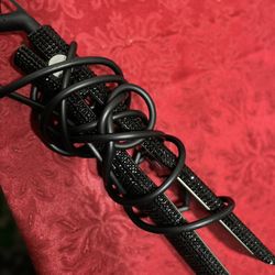 Flat Iron Black Rhinestone 