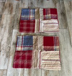 2 Woolrich Home Red Plaid Pillow Shams