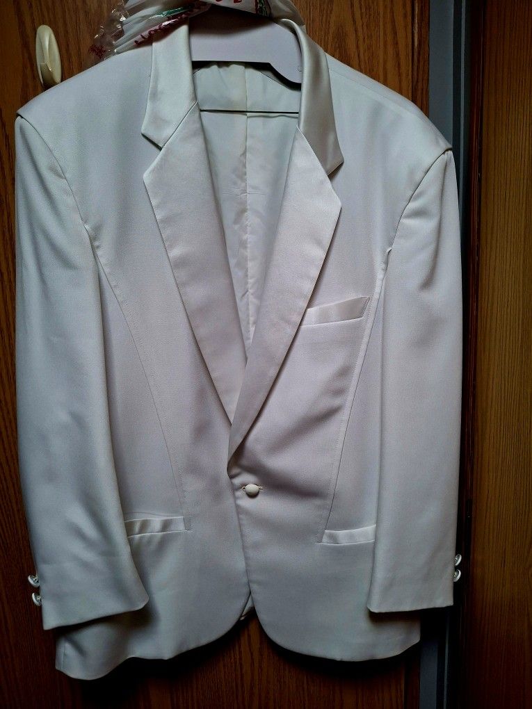 MEN'S PIERRE CARDIN SNOW WHITE DRESS COAT/BLAZER/SIZE XL