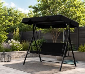 Outdoor Black Patio & Porch Swing