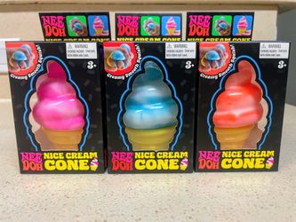 NICE CREAM Cone NeeDohs—- 🍦💙 🍦🧡 🍦🩷