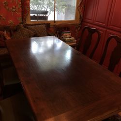 Cherry Wood Dining Table With Leaves