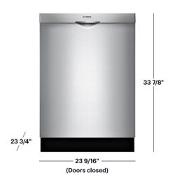 💦 NEW Bosch 300 Series 24" Scoop Handle Dishwasher with Stainless Steel Tub Stainless Steel