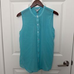 New Tommy Bahama Women's Coastview Gauze Sleeveless Top Small Petite