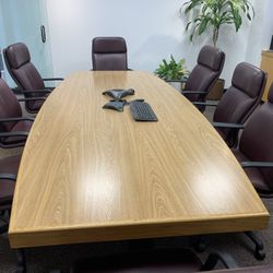 10’ Conference Room Table Oak