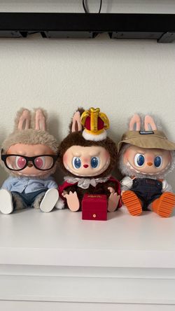 3 LABUBU Vinyl Plush Dolls — Flip With Me, Fall in Wild & Checkmate King
