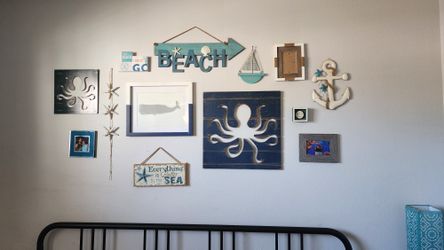 Beach Theme Room Decor Complete Set 