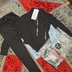 Lululemon define jacket and leggings black set