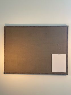 Restoration Hardware Leather & Canvas Memory Board - Natural