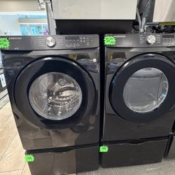 Samsung Washer And Dryer Electric With pedestal