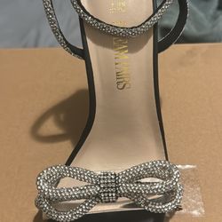 Dream Paris Black Bling Bow Heels 