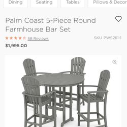 Sturdy Polywood (Plastic Wood) Bar Stool Table Set