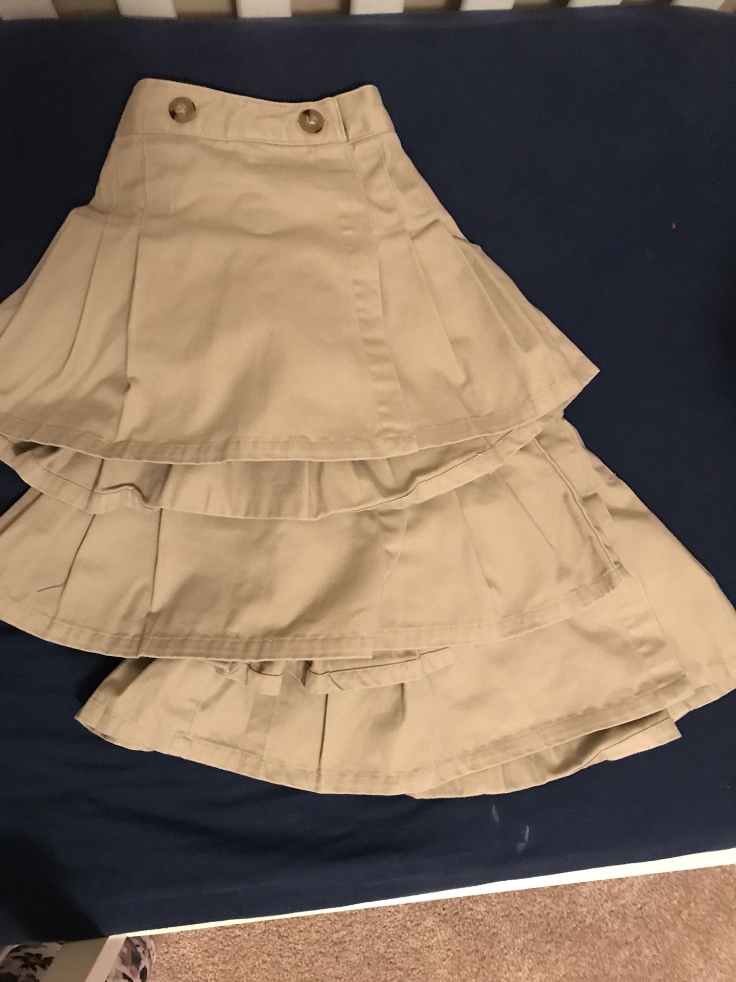 Girls Khaki uniform skirts