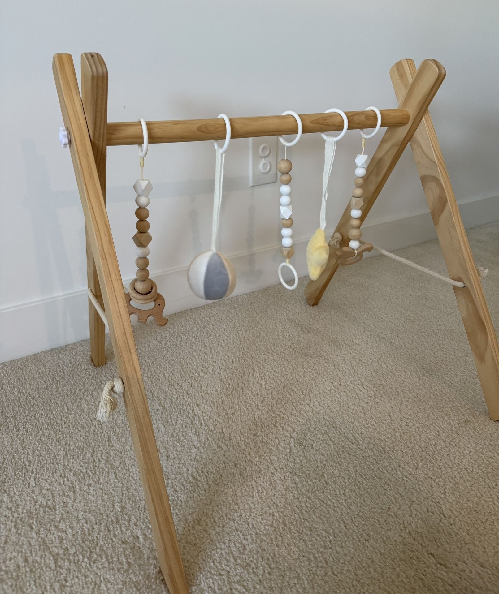 Montessori Wooden Baby Play Gym Set 