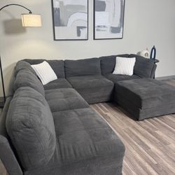 FREE DELIVERY Thomasville Tisdale Modular 6 Piece Sectional Couch Dark Gray Sofa