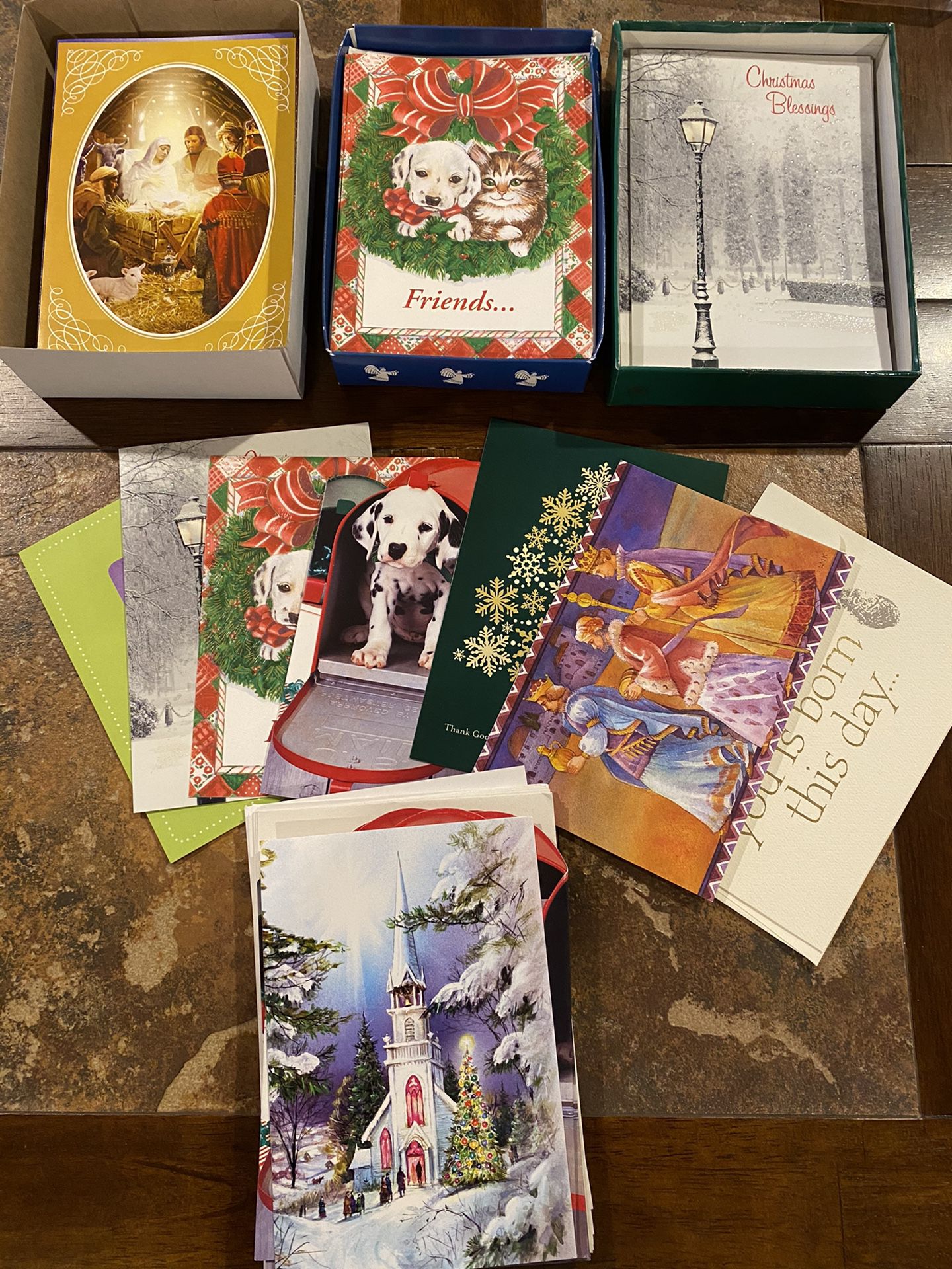 75+ Assortment of Christmas Cards with envelopes!