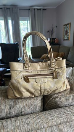 Coach Signature Tote Bag Gold