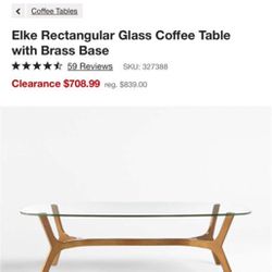 Crate And Barrel - Coffee Table And End Table