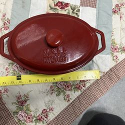 enameled cast iron oval dutch oven