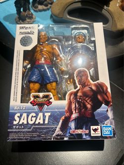 Bandai Spirits S.H.Figuarts Street Fighter V No. 12 SAGAT Action Figure Open Box