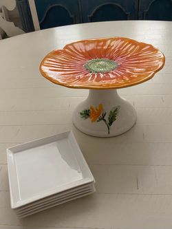 10” Cake Pedestal Plate with Dishes