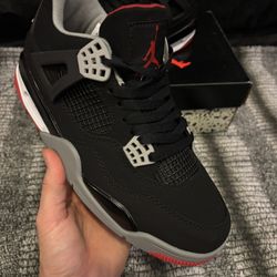 Jordan 4 Bred Size 9.5 Men’s Sneakers