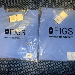 FIGS: Celi Blue Cairo Cargo Scrub Set 