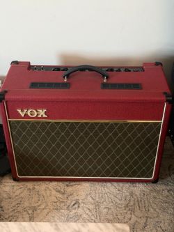 Rare limited red tolex Vox AC15 with Blue Alnico speaker 🔥