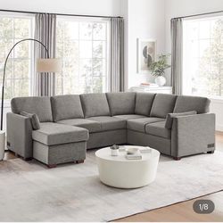 Coddle Luke sleeper sectional with reversible chaise and storage