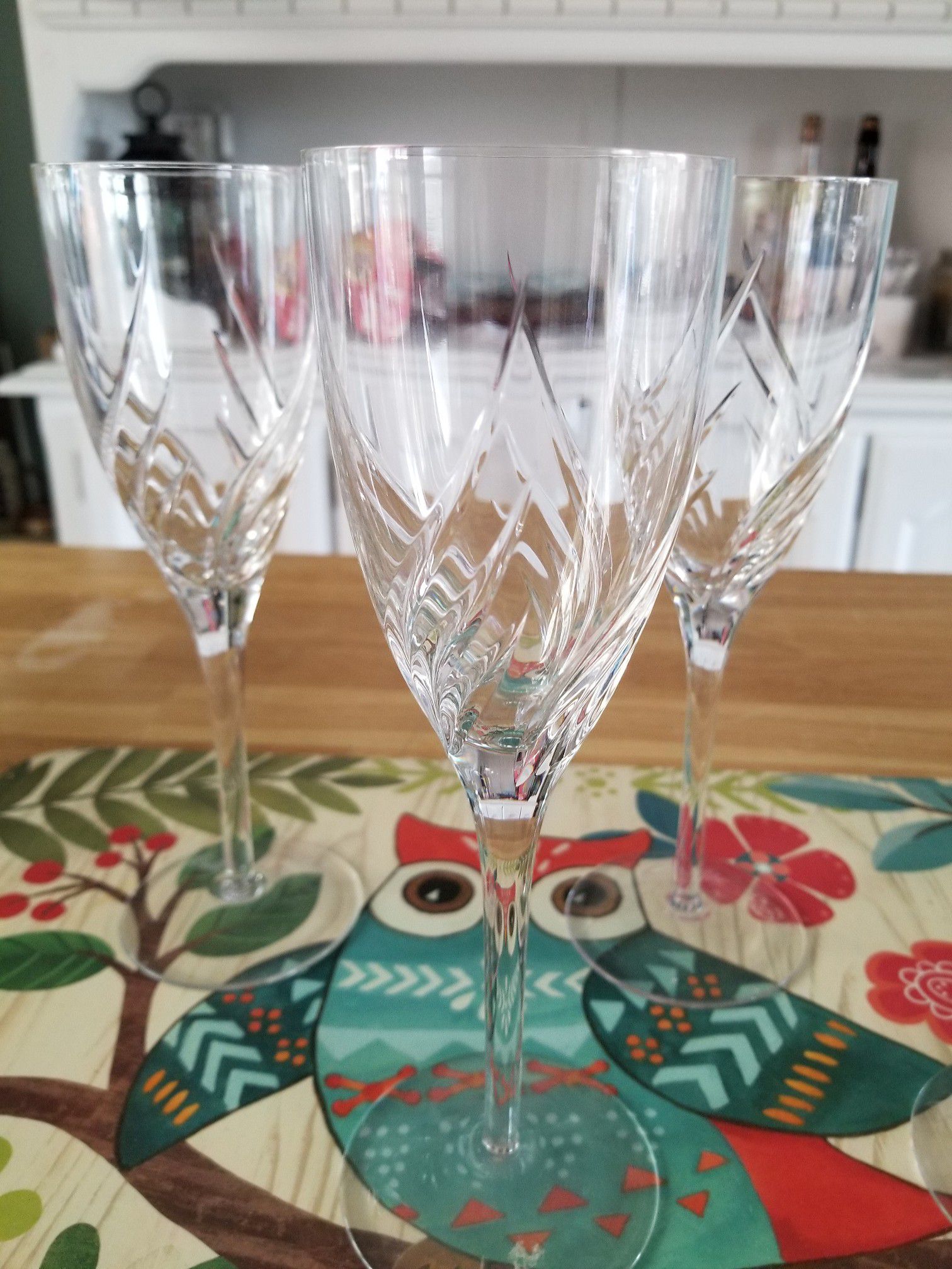 Discontinued Noritake Moondust Champagne flutes