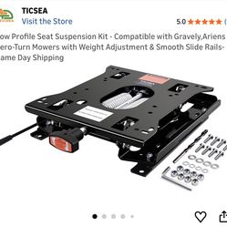 Low Profile Seat Suspension Kit - Compatible with Gravely,Ariens Zero-Turn Mowers with Weight Adjustment & Smooth Slide Rails- Same Day Shipping