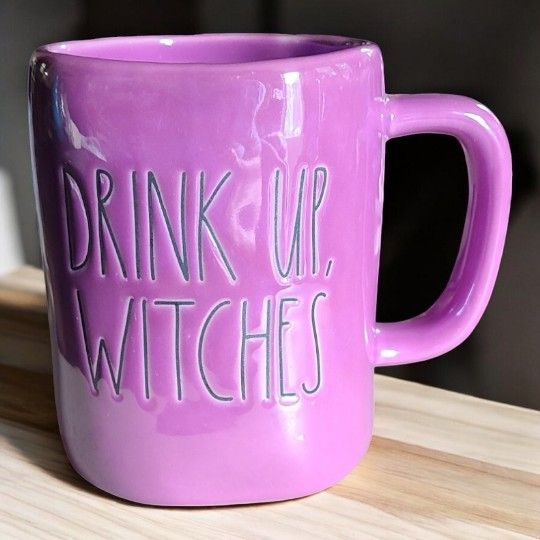 Rae Dunn DRINK UP WITCHES Purple Iridescent Halloween Mug
New without tag does have sticker residue on the bottom 