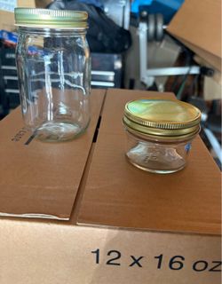 Mason Jars 24-4oz, 60-16oz, 12-22oz