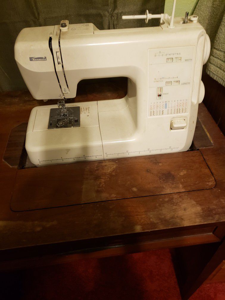 Kenmore Sewing Machine And Desk