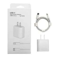 Apple 20W USB-C Fast Charger with USB-C to Lightning Cable | Original Charger| White