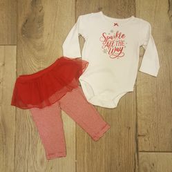 Size 9 months baby girl Christmas outfit