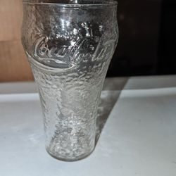 Vintage Coca Cola  Clear Pebble Glass 