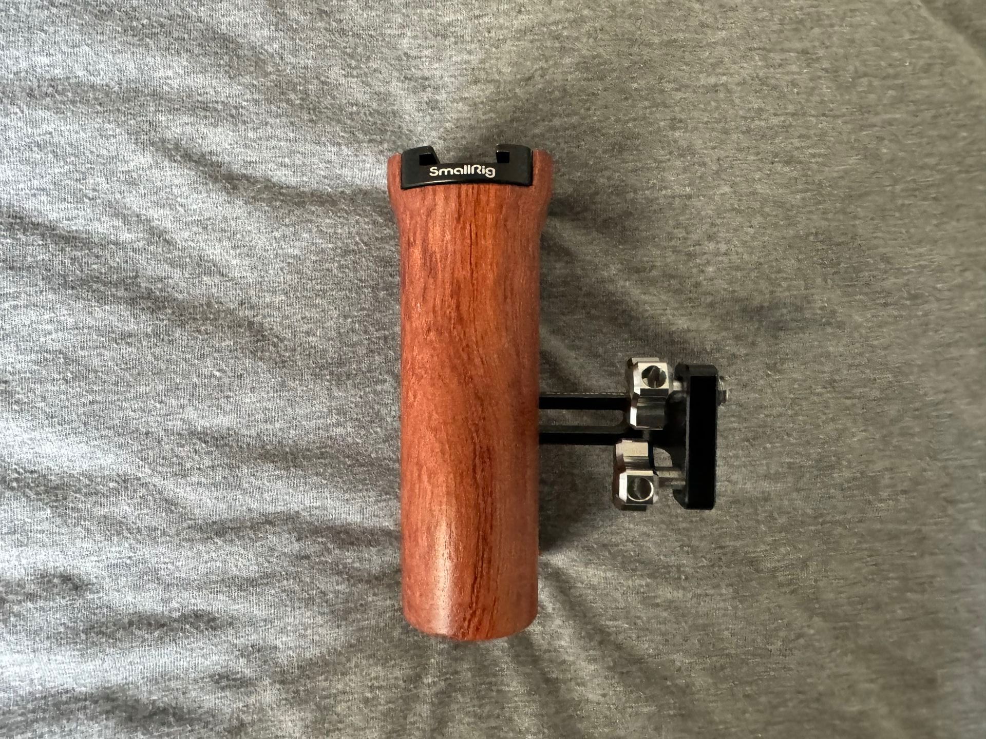 SMALLRIG Side Wooden Handle Grip for DSLR Camera Cage w/Cold Shoe Mount