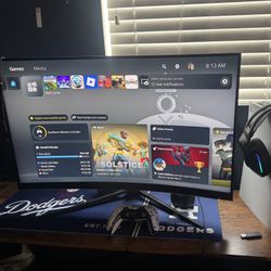 Ps5 (Digital) , MSI Curved Gaming Monitor, Logitech Wireless Headset, Speakers. 