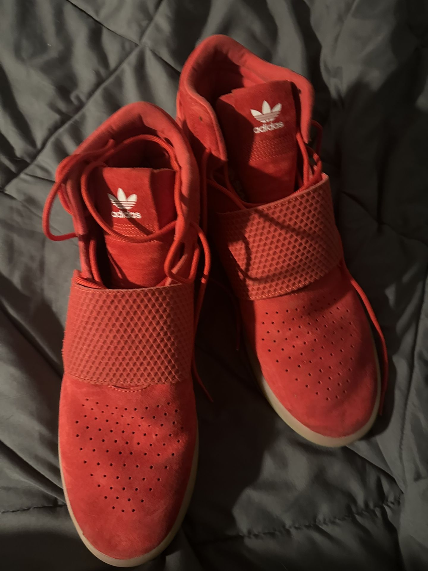 Adidas shoes, red, size 12
